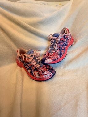 ASICS Noosa Tri 11 Women's Running Shoes Athletic 7, Pink Cameo/Gentry Purple